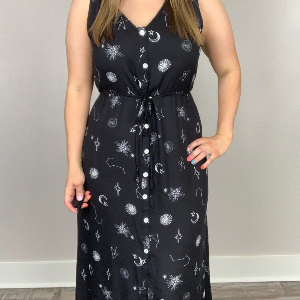 Written In The Stars Maxi Dress Black S Celestial - Picture 5 of 8
